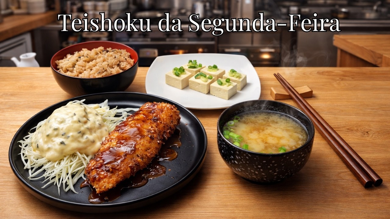 Teishoku da Semana 🍱 | Segunda-Feira – Receita Japonesa Completa