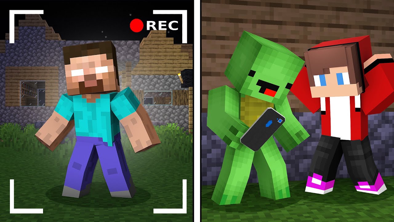 JJ and Mikey Watch Herobrine On The Cameras ?!