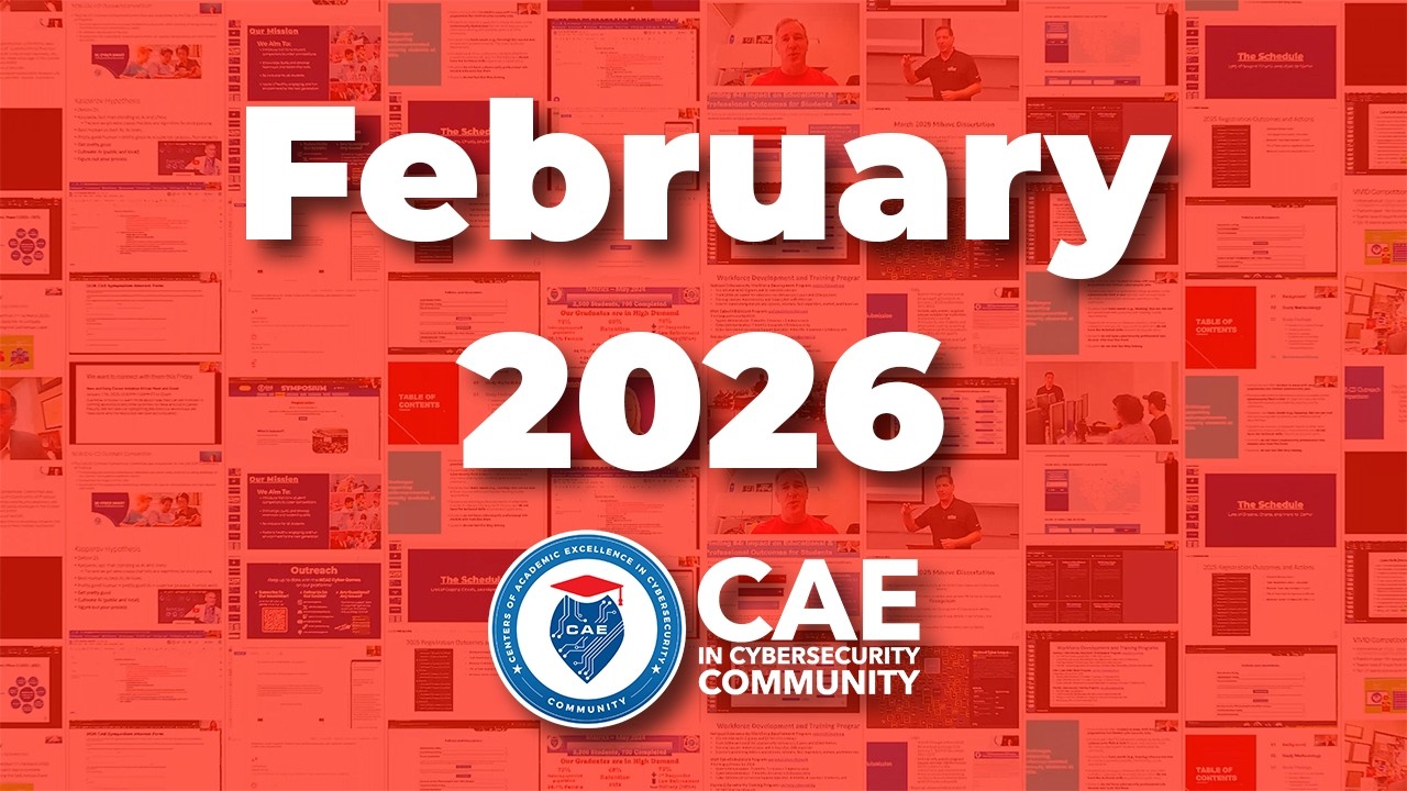 CAE in Cybersecurity Community February 2026 VMMU