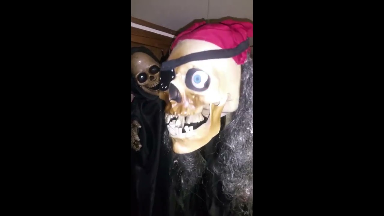 Gemmy Halloween Animated: Head droppers (dropping pirate skull) (Pillaging drop skull)