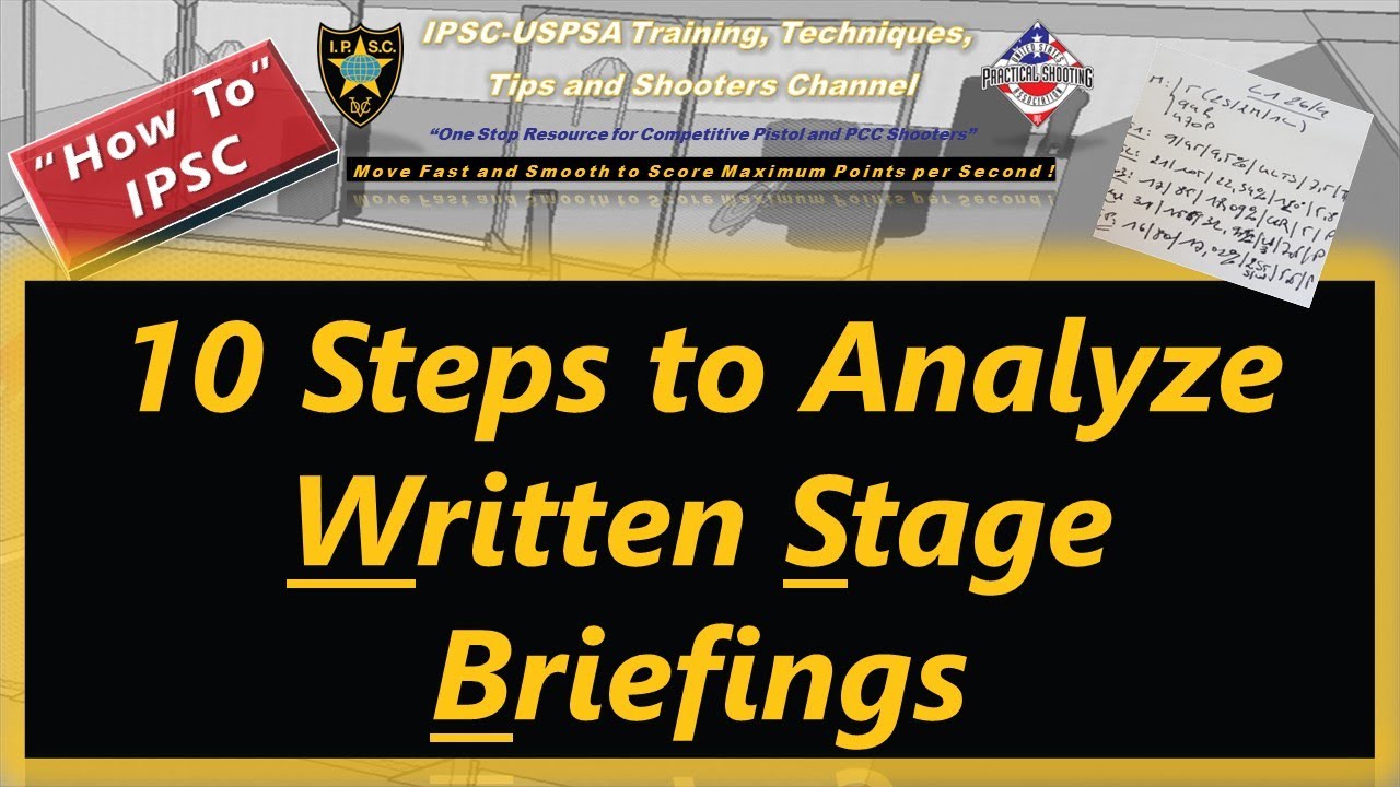 How To: 10 Steps to Analyze IPSC/USPSA Written Stage Briefings