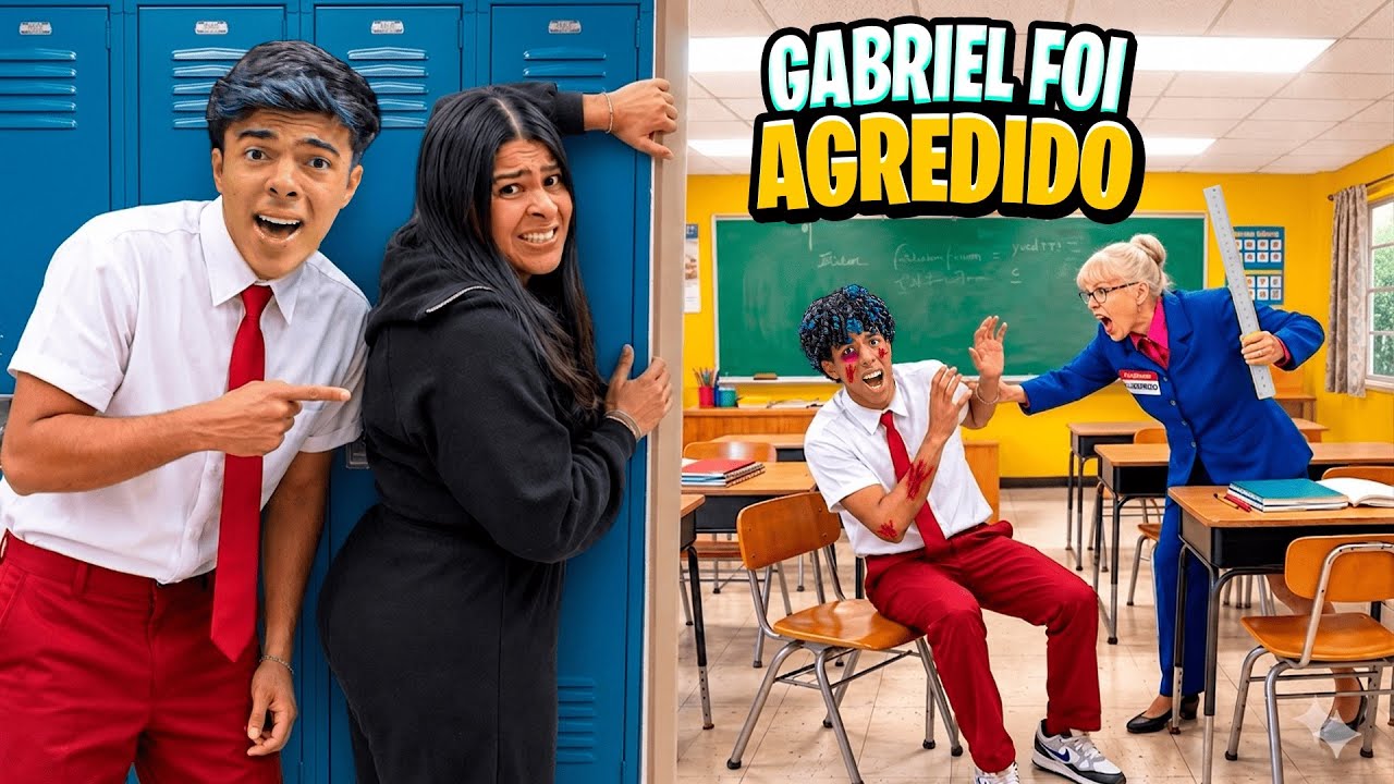 GABRIEL APANHOU DA PROFESSORA MALUCA NA ESCOLA! *oque vamos fazer?*