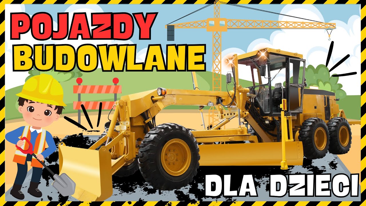 Pojazdy budowlane dla dzieci🏗️ Koparka, spychacz, betoniarka Edukacyjny film z maszynami budowlanymi