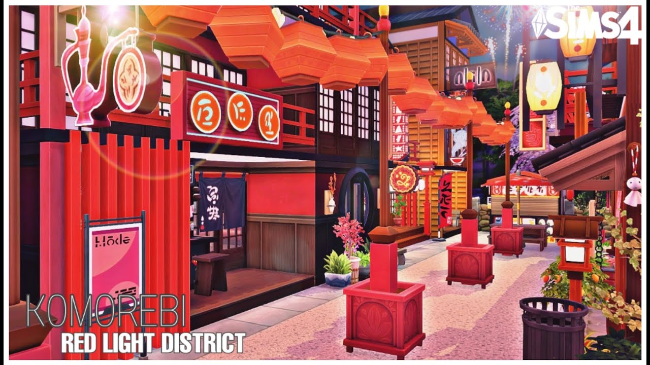 KOMOREBI Red Light District | Snowy Escape | No CC | Stop Motion Build | The Sims 4