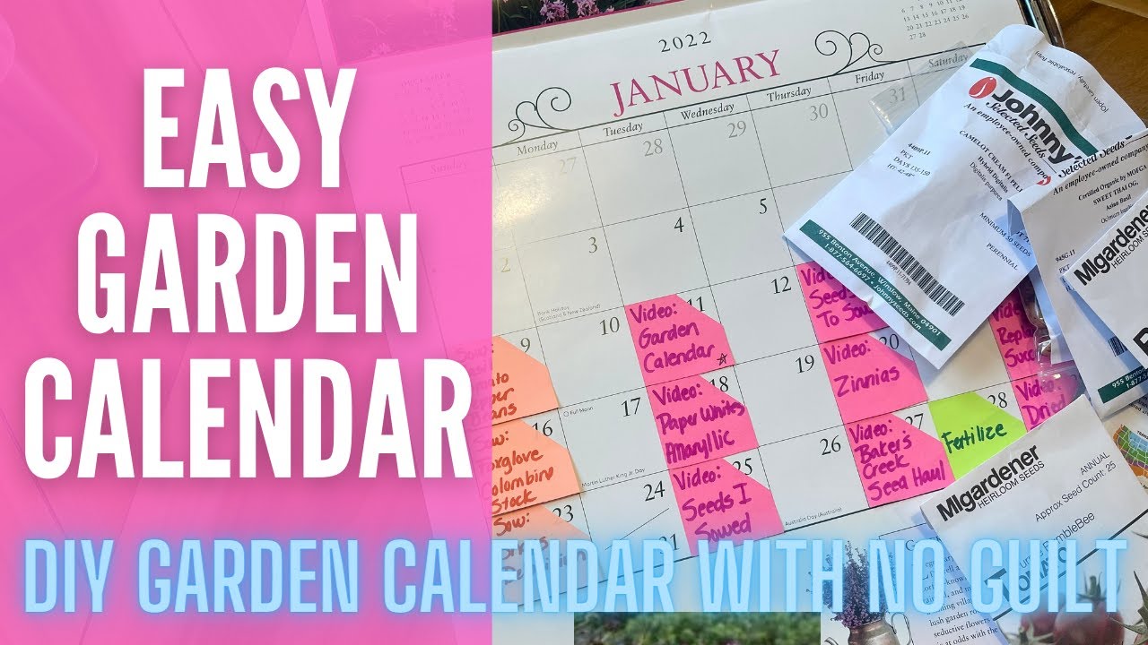 Easy Garden Calendar ⏰ || DIY Garden Calendar || How To Make A Garden Calendar | Garden Organization