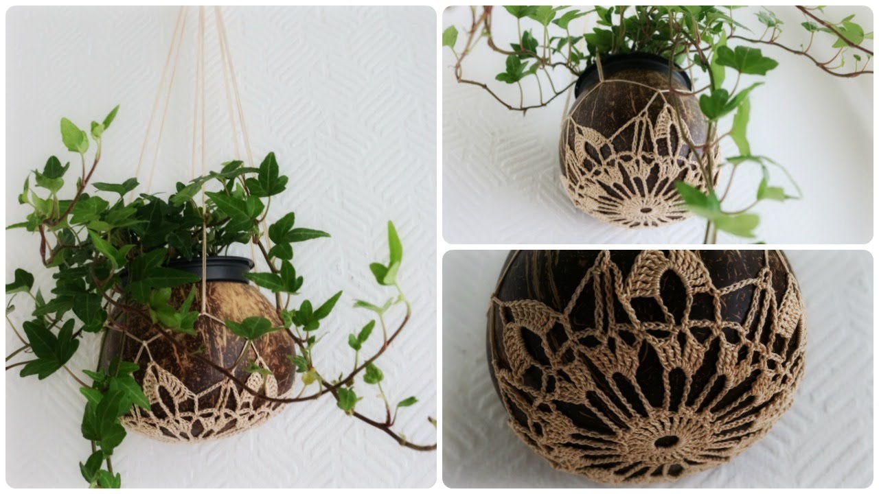 Häkel Blumenampel * DIY * Crochet Plant Hanger [eng sub]