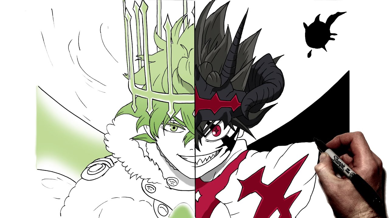 How To Draw Asta/Yuno | Step By Step | Black Clover