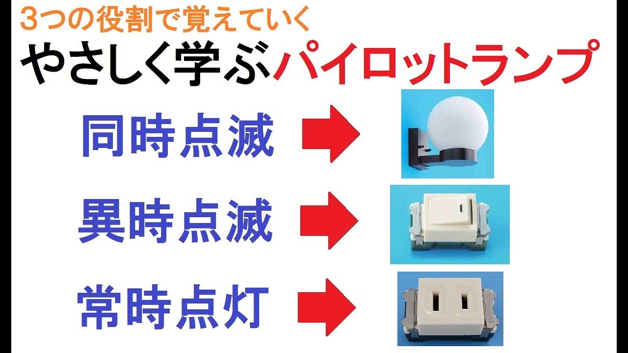 電気工事士受験・やさしく学ぶパイロットランプ～パイロットランプの役割は～