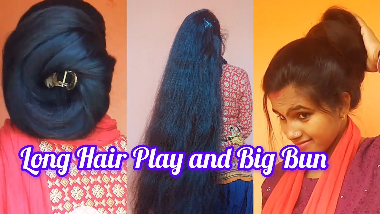 Long Hair Play Most Requested Big Bun Hairstyles For Long Hair please support me 🥰