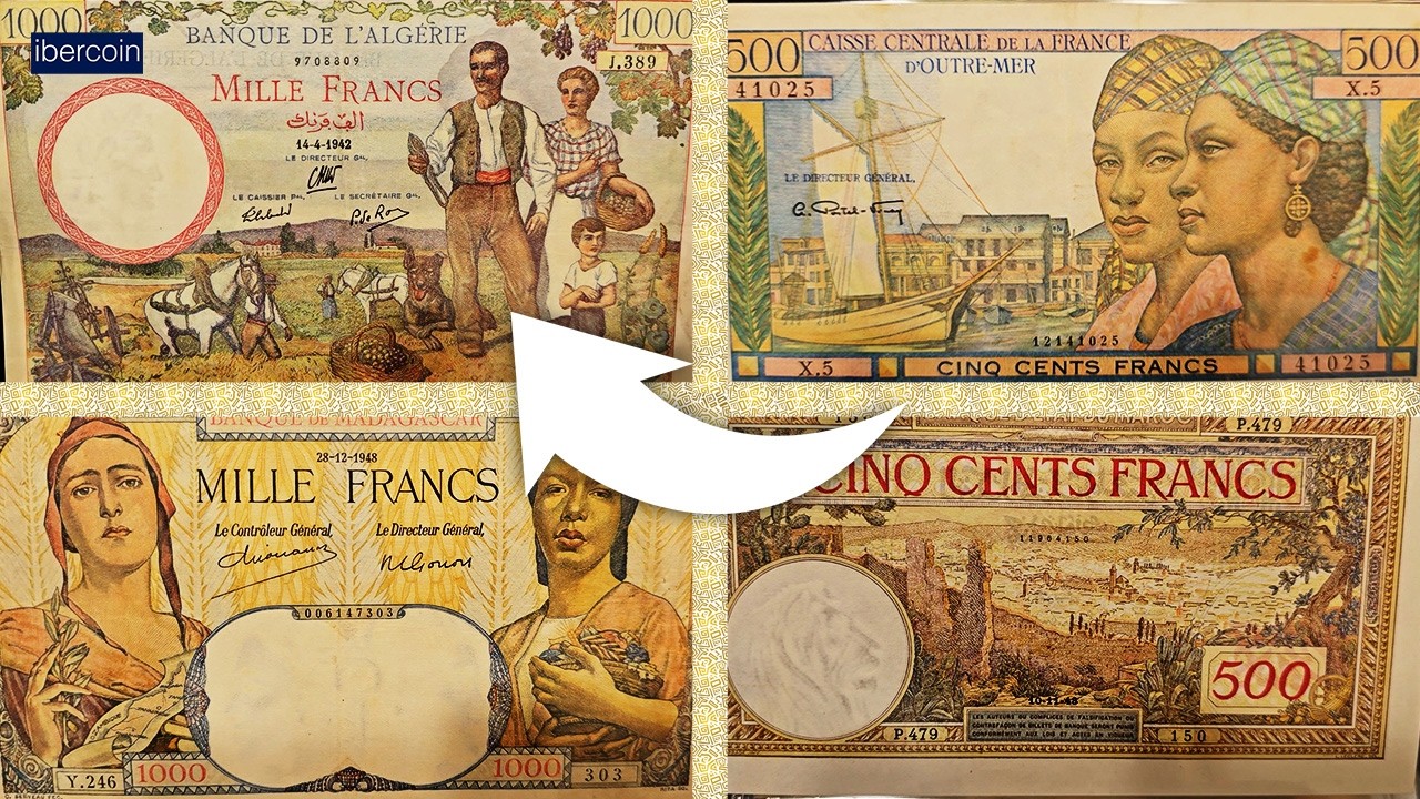Billetes de las colonias francesas en África | Cifuentes Collection, Ibercoin