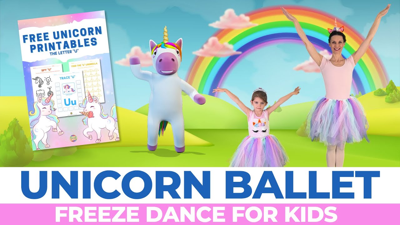 Unicorn Ballet Freeze Dance For Toddlers! (Baby Ballet Class)
