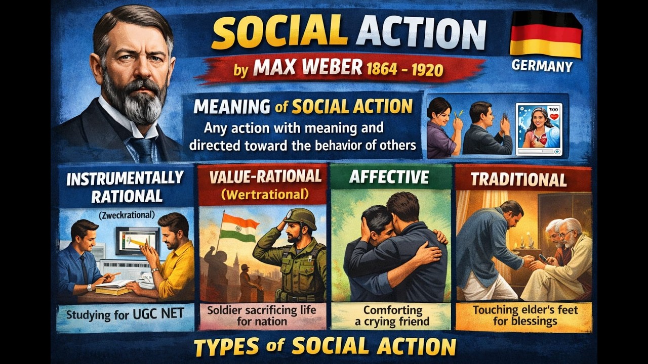 Types of Social Action by Max Weber | Sociology in Easy Language | UGC NET / UPSC