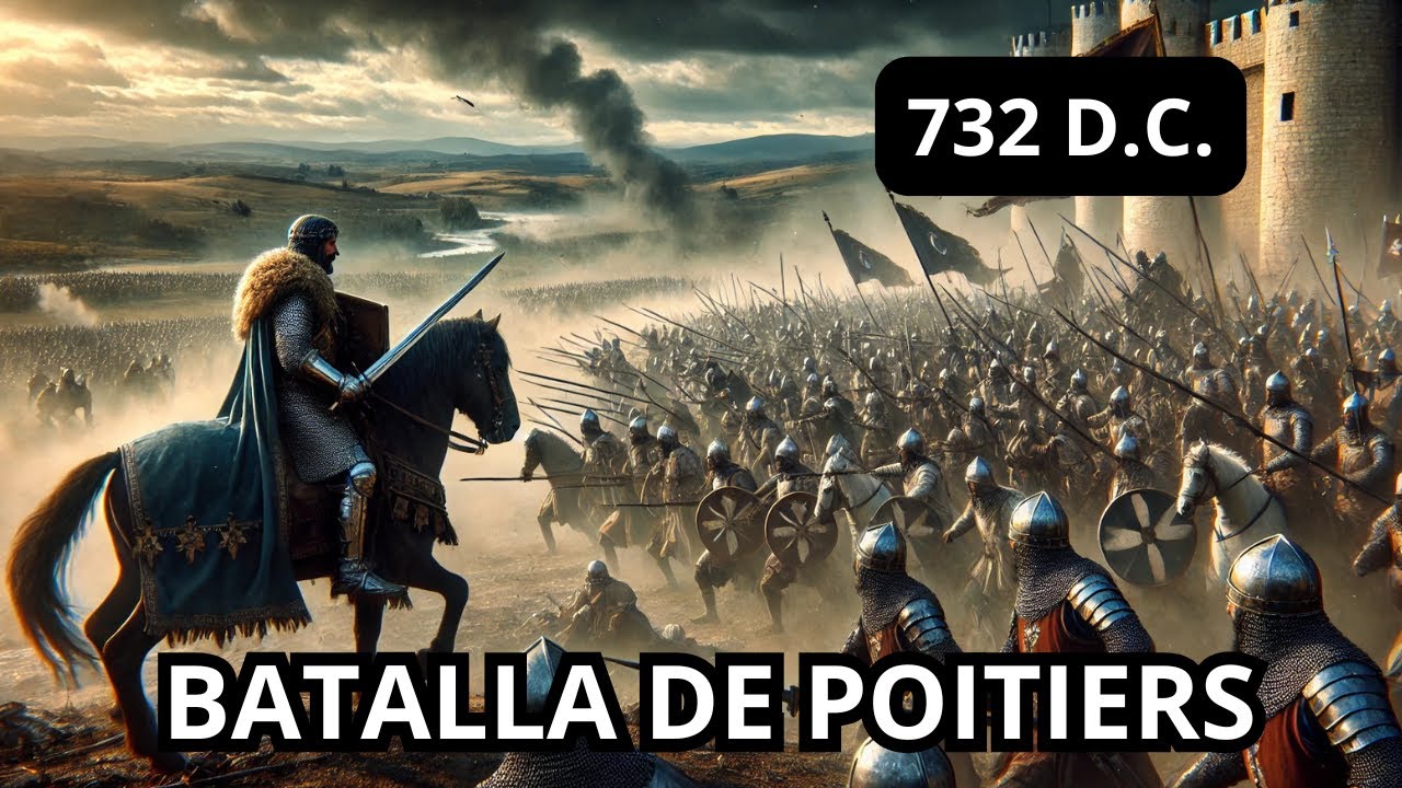 ⚔️ LA BATALLA DE POITIERS 732 🔥 La GUERA que CAMBI&Oacute; EUROPA! La Victoria de Carlos Martel en Poitiers