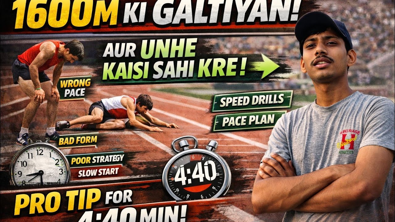 1600m Run में ये 5 गलतियां करोगे तो टाइम कभी नहीं आएगा | 4:40 Pro Tips