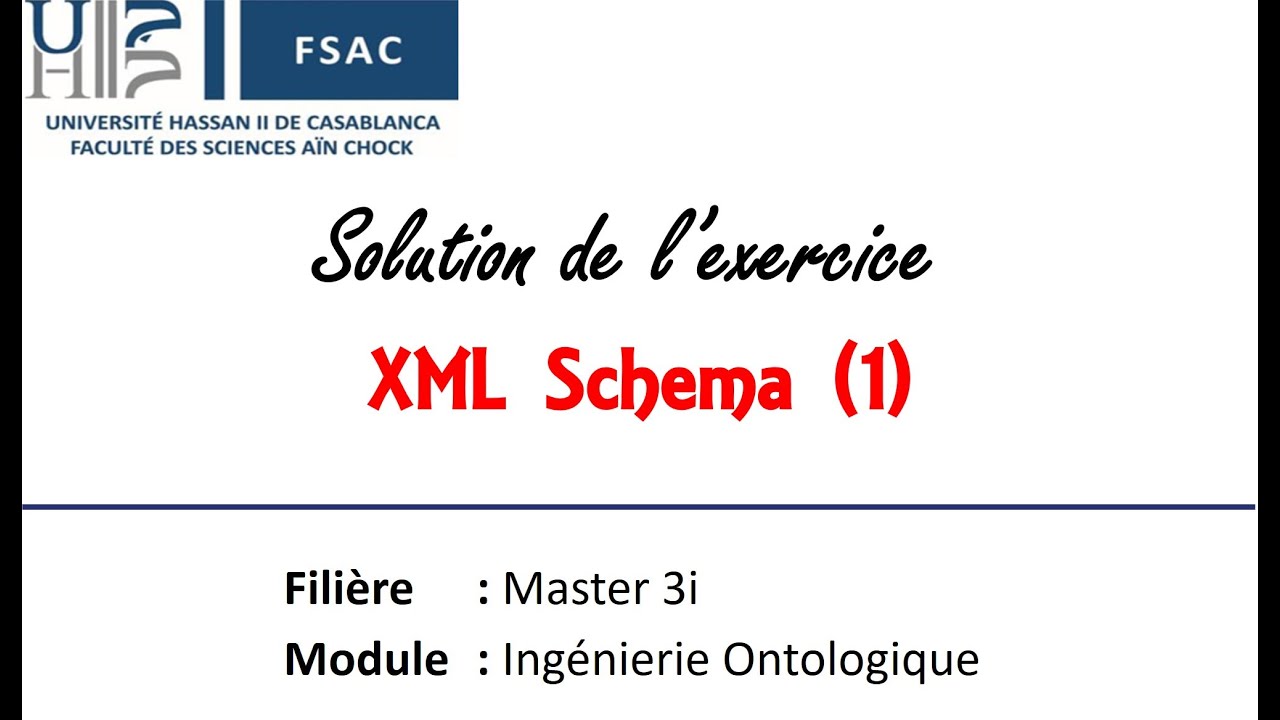 Solution de l'exercice 1 sur XML Schema