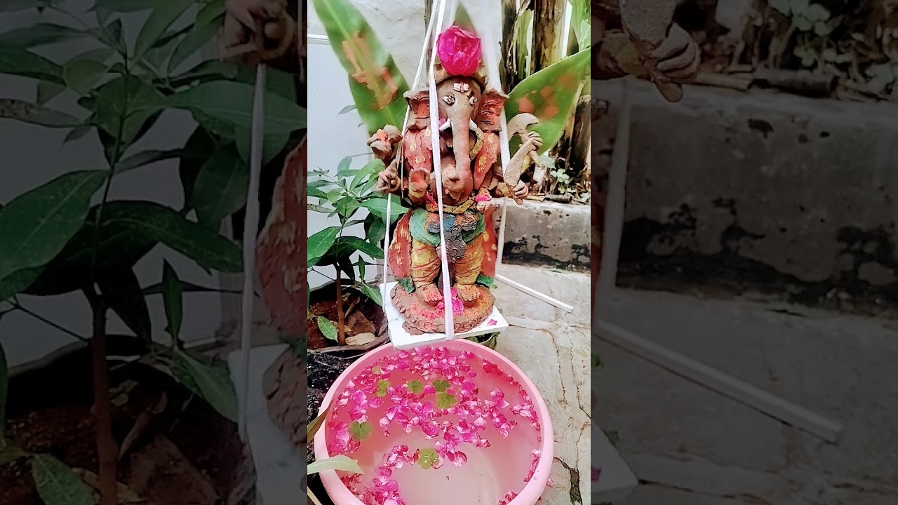 how to make Ganesh nimajaanam # mud Ganesh # New creation # koushik arts #