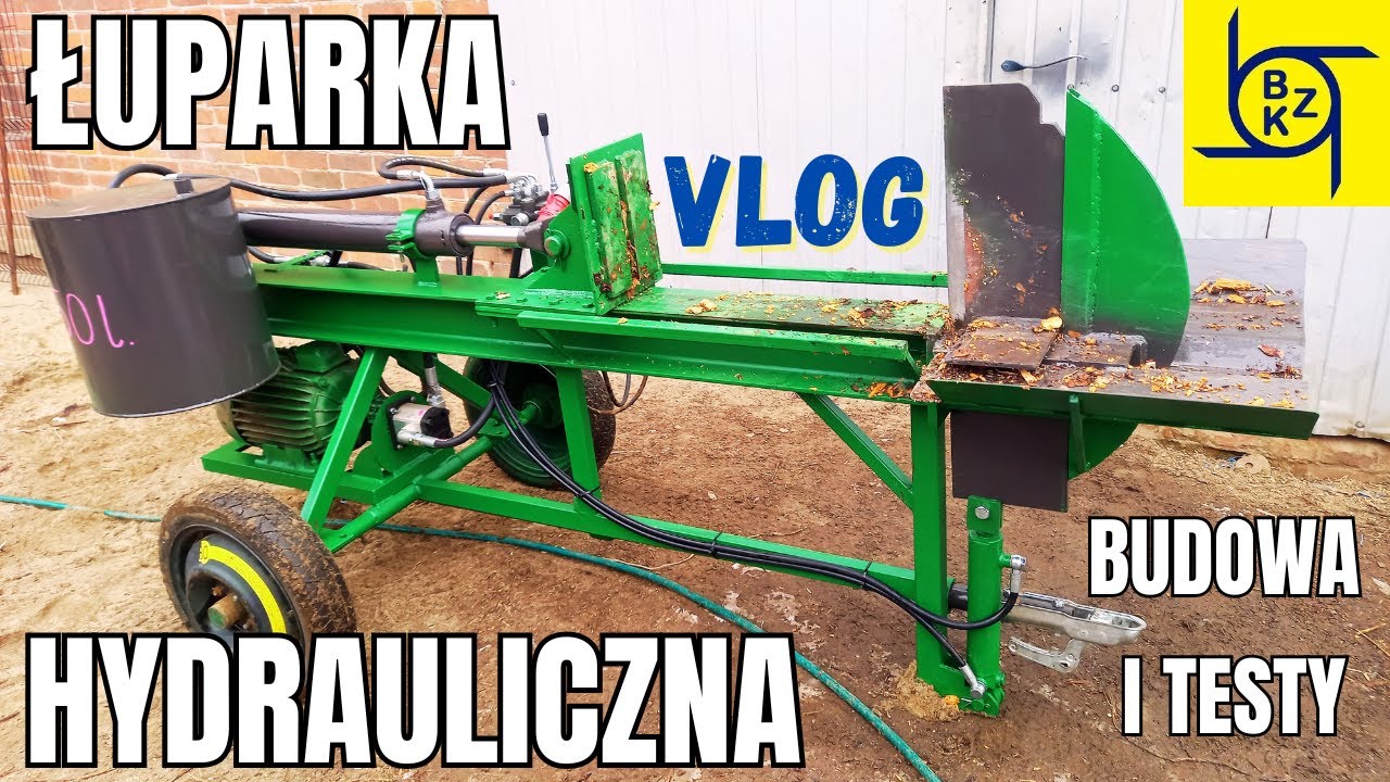 Łuparka hydrauliczna pozioma - Budowa i testy VLOG