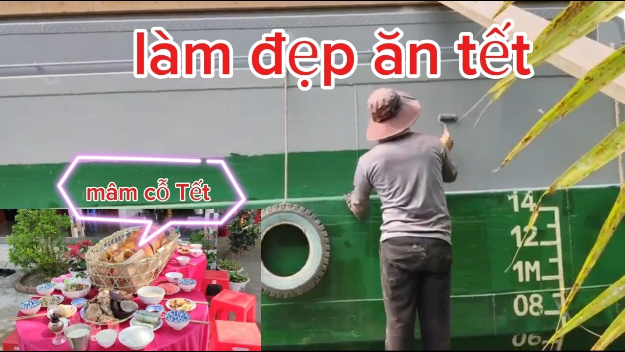 Làm đẹp cho ghe để mừng năm mới