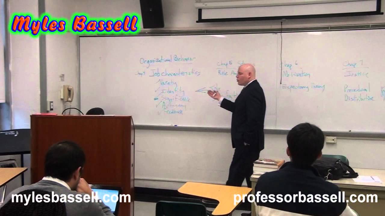 Organizational Behavior Review - Professor Myles Bassell