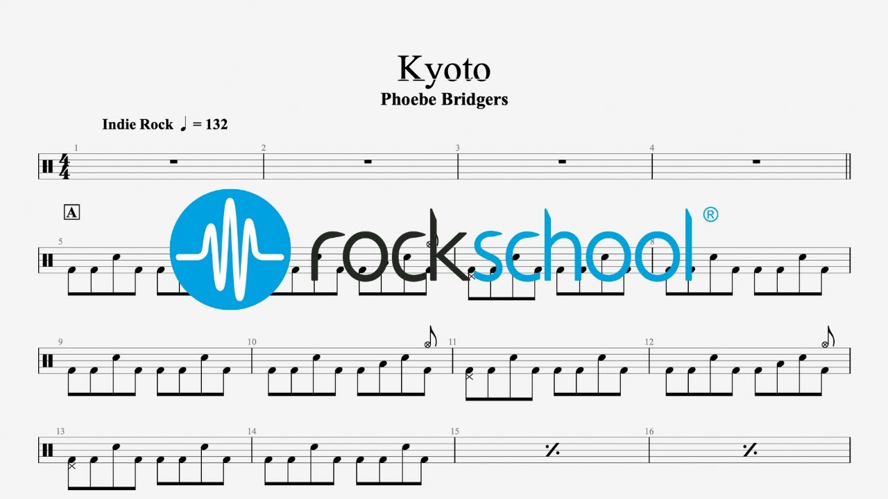 Kyoto - Phoebe Bridgers, Rockschool 2024 Drums Grade 2