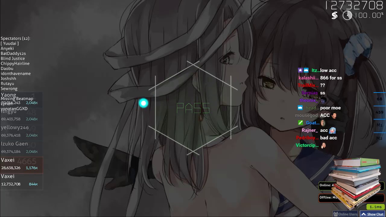 osu! | Vaxei | Wakeshima Kanon - World's End (Asterisk DnB) [We cry OPEN] +HDDT 98.88% FC #1 806pp