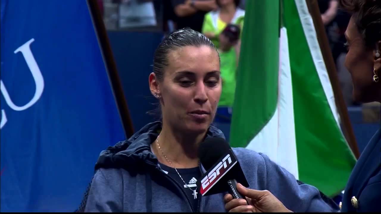 Flavia Pennetta's gracious trophy ceremony speech us open 2015