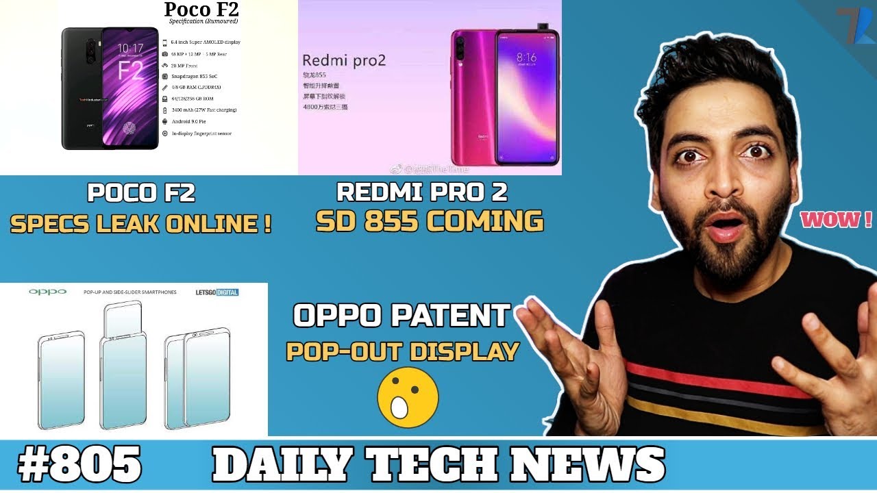 Poco F2 Specs,TikTok India Ban,OPPO Pop-Out Display,Redmi PRO 2 SD 855,Moto Quad Camera,Realme-#805