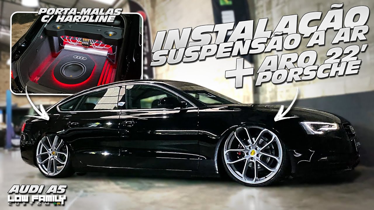 AUDI A5 ARO 22'' PORSCHE | HARDLINE E SOM FORTE COM INSTALAÇÃO PADRÃO ORIGINAL