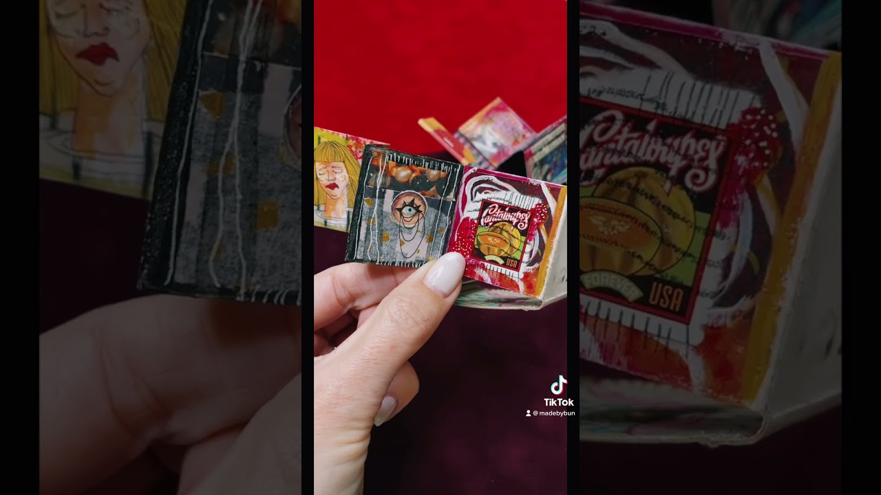 Mini Matchbook Journals #shorts #artjournals #mixedmedia