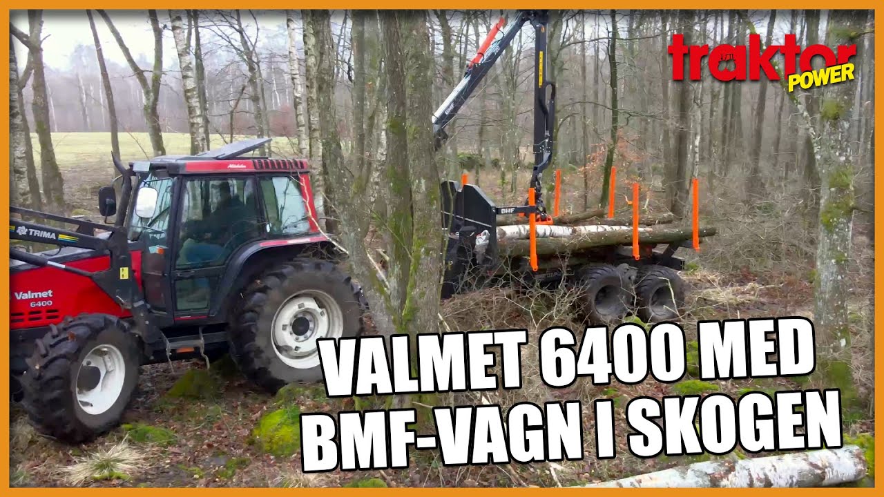 VALMET 6400 PÅ SKOGSJOBB – Kör med skogsvagn BMF 11T1Pro