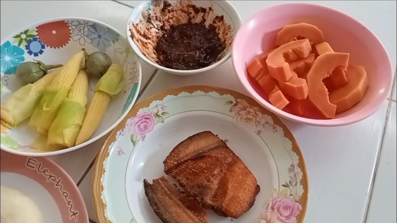 น้ำพริกปลาป่นน้ำมะขามและปลาทอด#แซ่บๆ