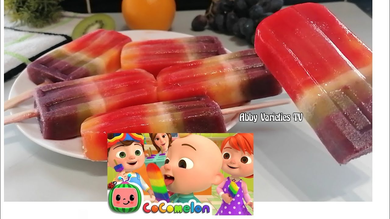 COCOMELON INSPIRED RAINBOW POPSICLES | RAINBOW FRUIT POPSICLES | DESSERT RECIPE | POPSICLES RECIPE