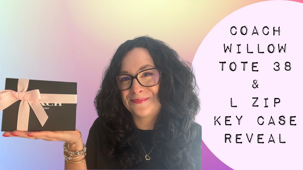 Coach Willow Tote 38 reveal! | Unboxing fail but gorgeous bag! 🖤 L Zip key case!