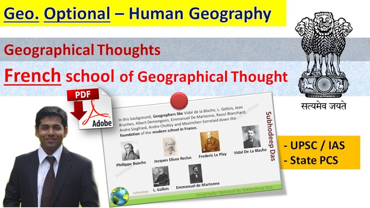 French school of Geographical Thought - Geographical thought - UPSC &  State PSC - by Subhodeep Das