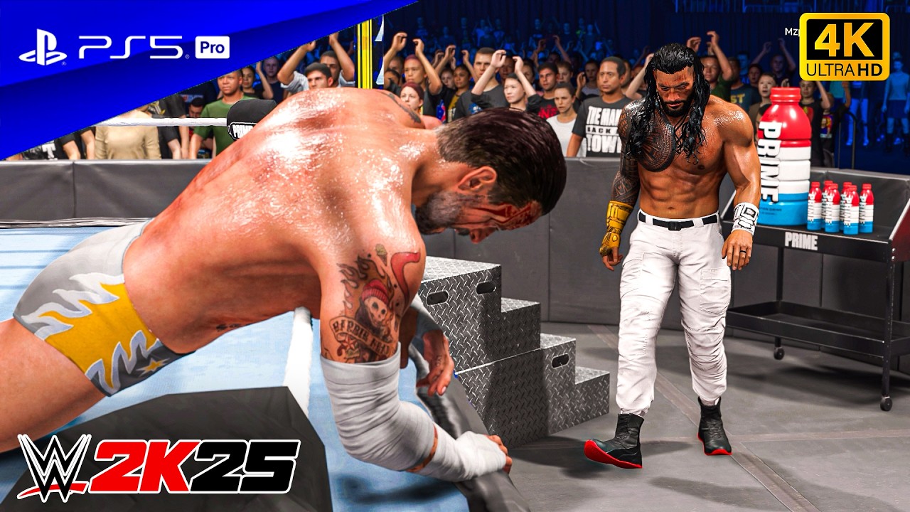 WWE 2K25 - Roman Reigns vs. CM Punk - Full Match at Backlash France | PS5™ Pro [4K60]