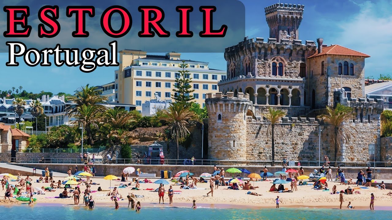 Walking Tour of Estoril, Portugal - 4K Video🇵🇹