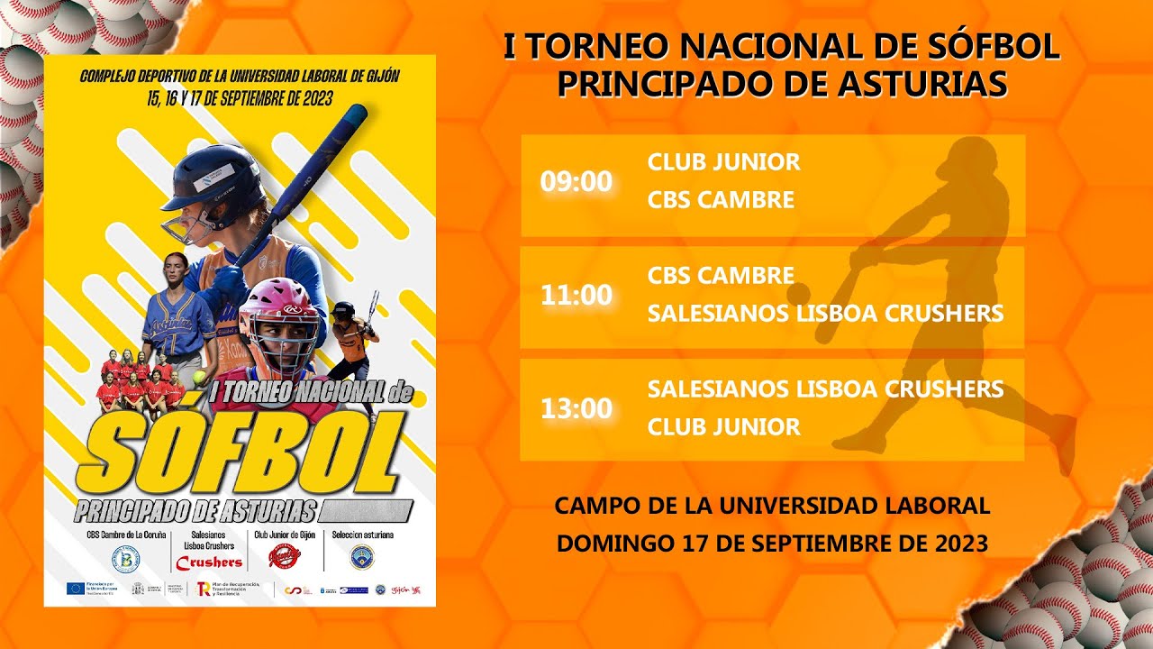 I TORNEO NACIONAL DE SÓFBOL PRINCIPADO DE ASTURIAS I JORNADA DEL DOMINGO