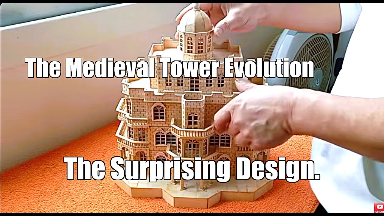 The Beauty Of The Old Medieval Castle Made Of Popsicle Stick.