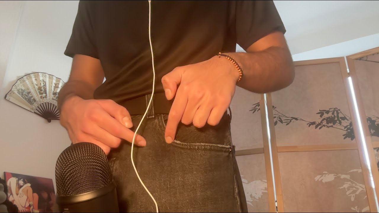 ASMR Relaxing Fabric Scratching on Jeans (minimal talking)