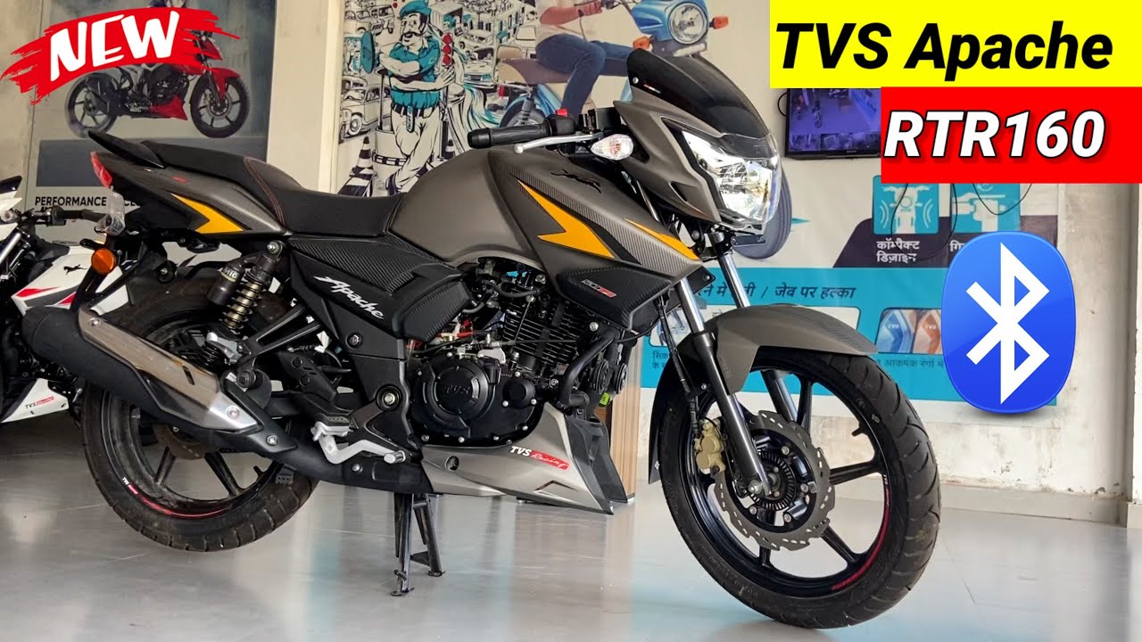 New Tvs Apache RTR 160 2V Bs6 Bluetooth | Grey Colour | Mileage, Price |Full Details