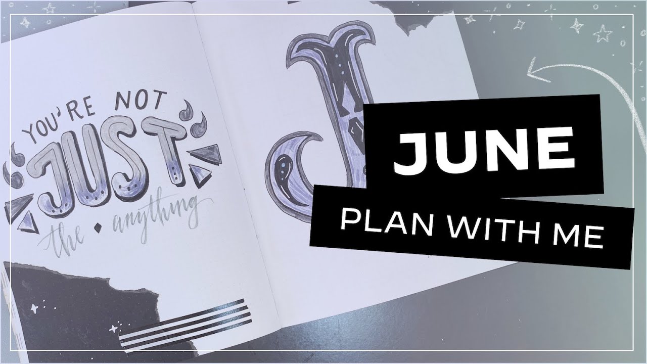 Bullet Journal PLAN WITH ME &bull; June 2020 - Typography