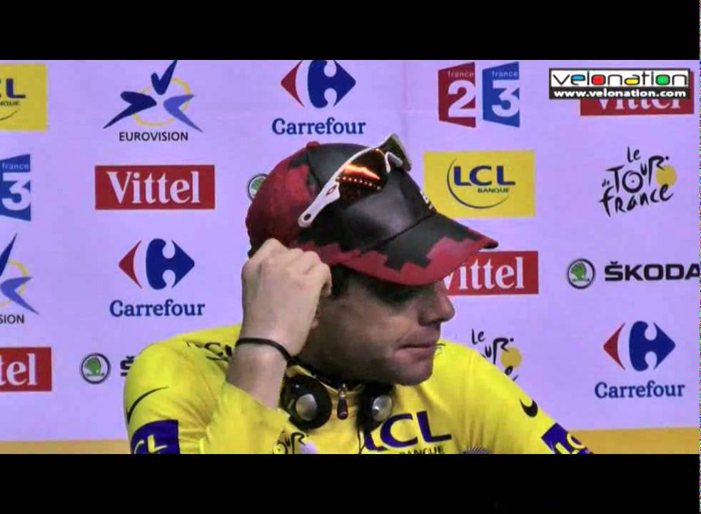Cadel Evans' Tour de France winner's press conference in Grenoble