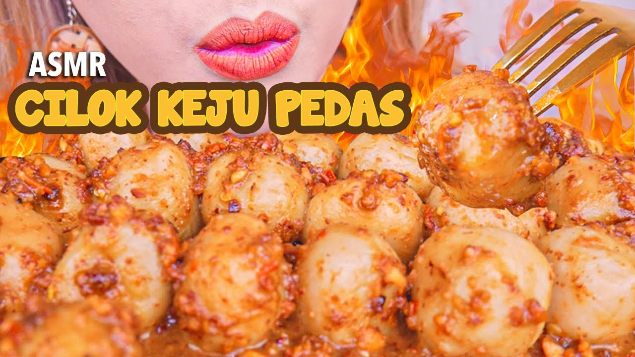 NAGIH‼️ ASMR CILOK BUMBU KACANG LEVEL PEDAS ISI KEJU!🧀 | ASMR Indonesia