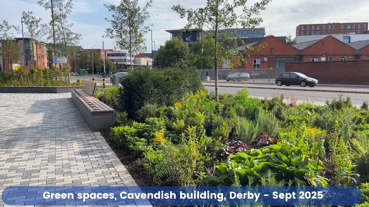 Green spaces at The Cavendish building, University of Derby 7th Sept 2025