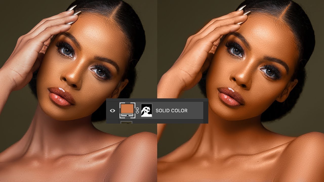 HOW TO MATCH SKIN TONES USING SOLID COLOR IN PHOTOSHOP