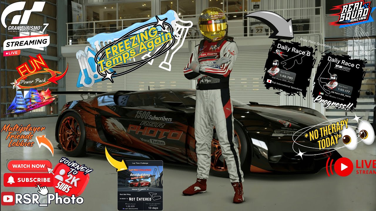 GT7 Gran Turismo 7 ❄️Freezing Temps🥶Daily Race Quali-Laps, NEW Time Trial + POWER Pack!! Let’s Go!!