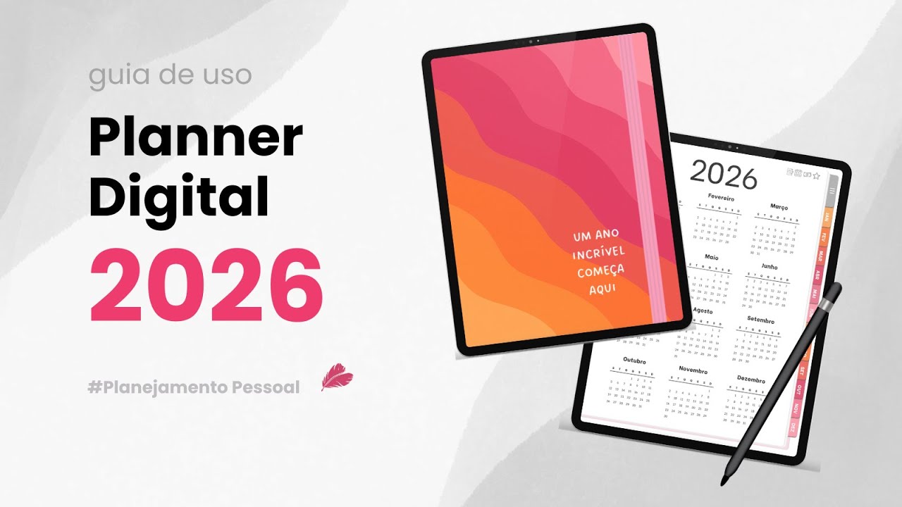 Planner Digital 2026: Guia de uso do planner interativo