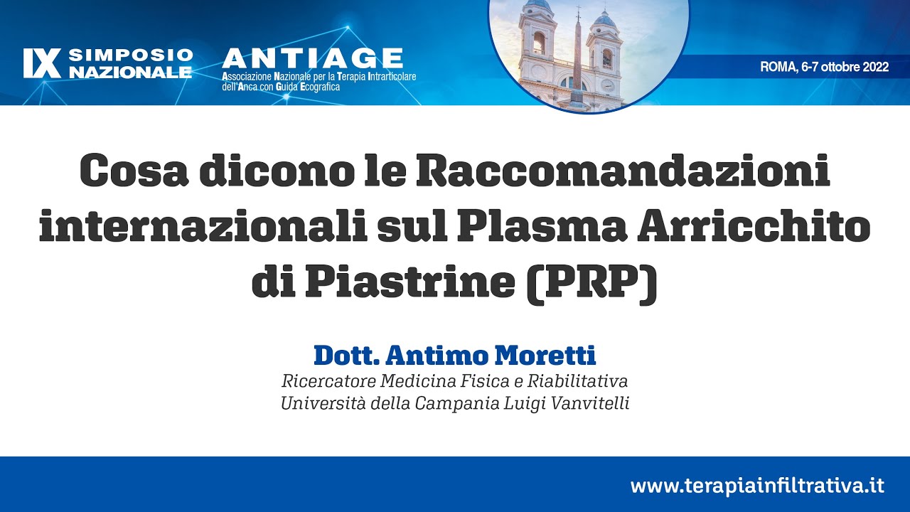 Cosa dicono le Raccomandazioni internazionali sul Plasma Arricchito di Piastrine (PRP)