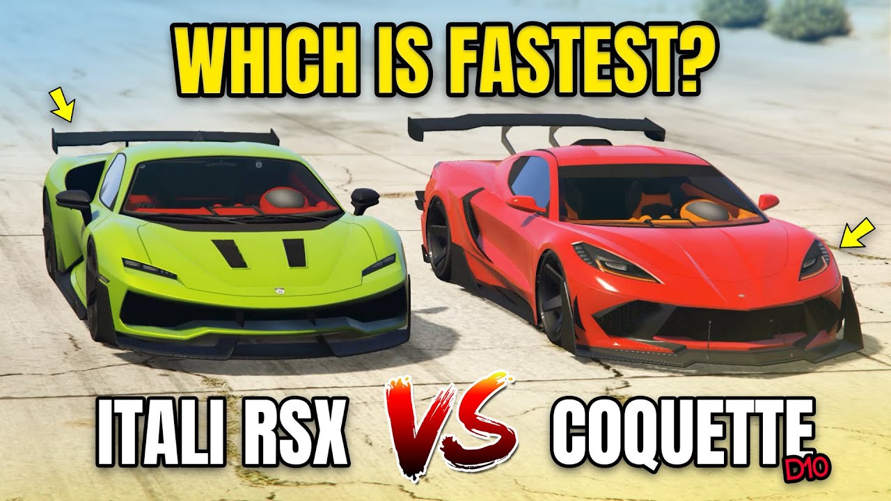 GTA 5 ONLINE - ITALI RSX VS COQUETTE D10 (WHICH IS FASTEST?)