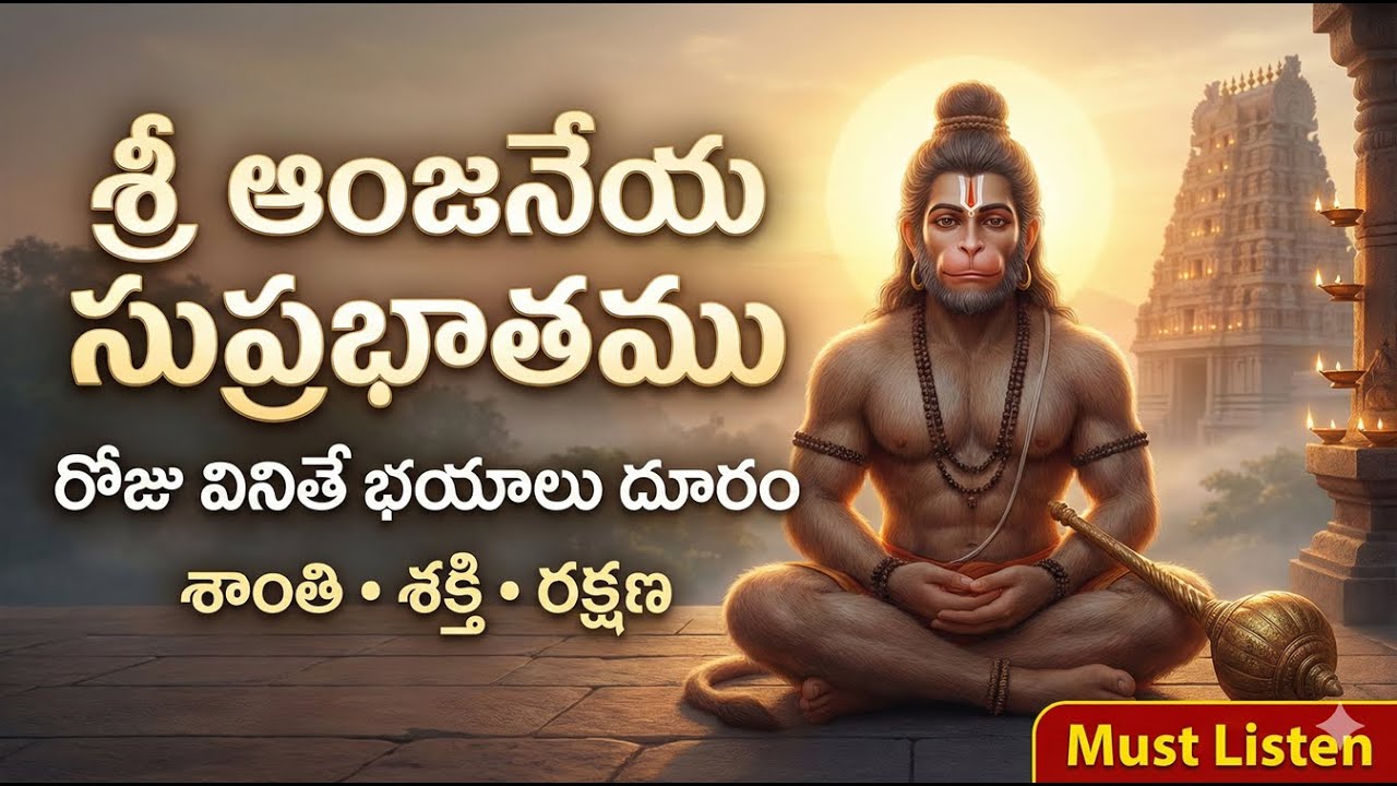 శ్రీ ఆంజనేయ సుప్రభాతము | Hanuman Suprabhatam| Must Listen Every Morning